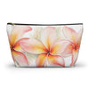 Plumeria Cosmetic Bag, Accessory Pouch.