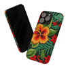 Tropical Flower Embroidery Tough iPhone Case. Compatible with many of iPhone Models. Please See our iPhone model selection list.