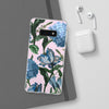 Blue Floral Pattern Flexi Samsung phone Case. Soft phone Case. Compatible with many of Samsung Models. Please See our Samsung model selection list.