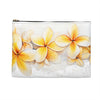 Plumeria flower cosmetic bag, accessory pouch.