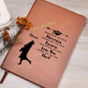 Personalized Women'a Graduation Graphic Leather Journal. Senior Gift.