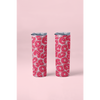 3D Inflated Pink Cheetah Tumbler. Come with Straw, 20oz. Stainless Steel. Double Wall Insulation.