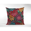 3D Leather Flower Throw Pillow.