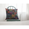 Quill Flowers Throw Pillow.