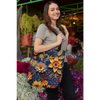 Quill Flowers tote bag, Shopping Bag, Grocery Bag, Library Bag. Three Sizes to Choose From.