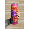 3D Flower Tumbler. Come with Straw, 20oz. Stainless Steel. Double Wall Insulation.