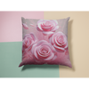 3D Glitter Pink Rose Throw Pillow.